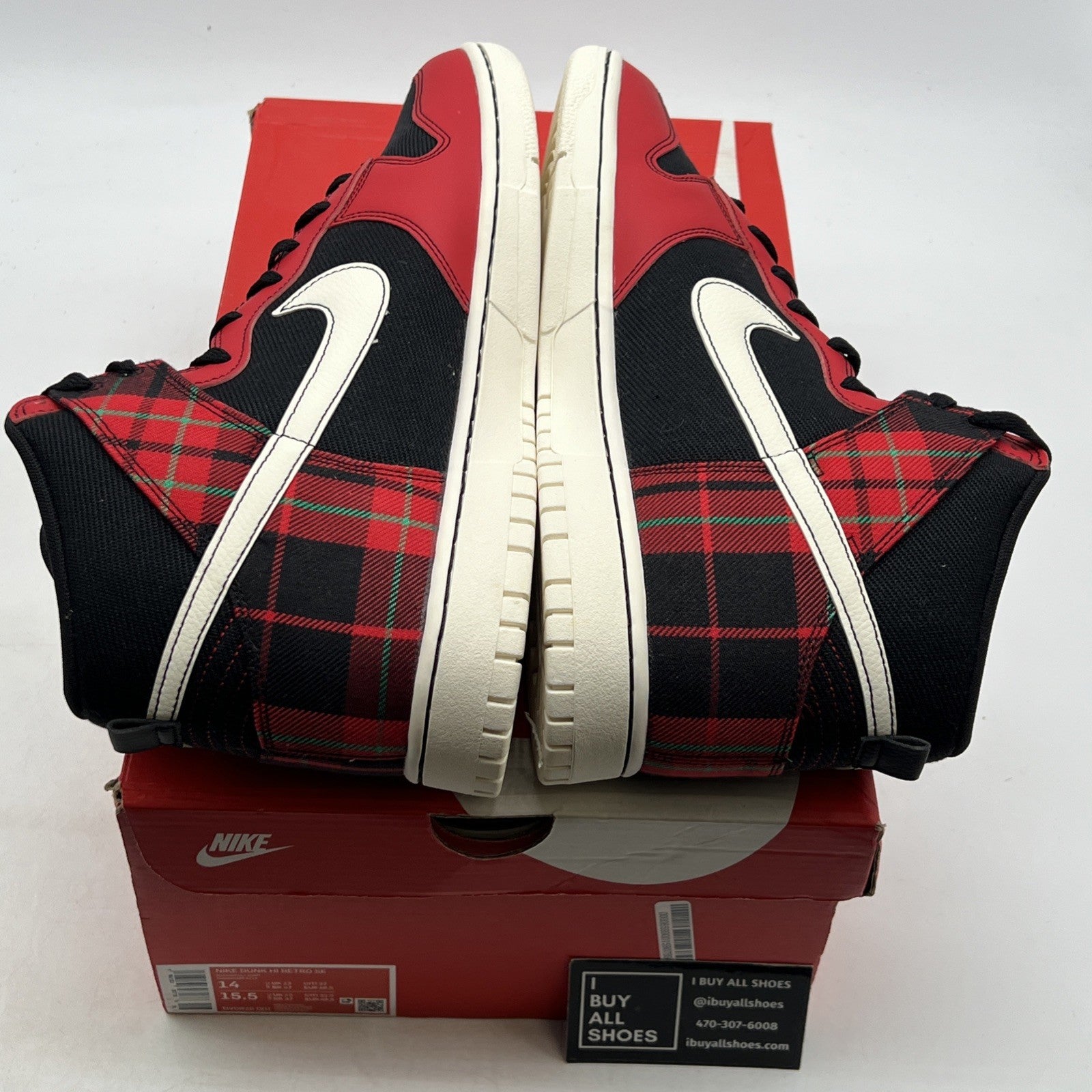 Size 14 - Nike Dunk SE High Tartan Plaid (DV0826-001)