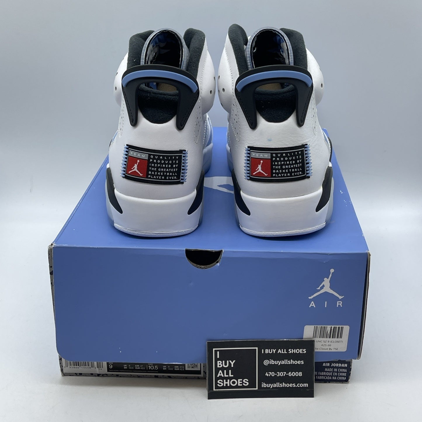 Size 9 - Air Jordan 6 Retro Mid UNC Home Suede Leather (CT8529-410)