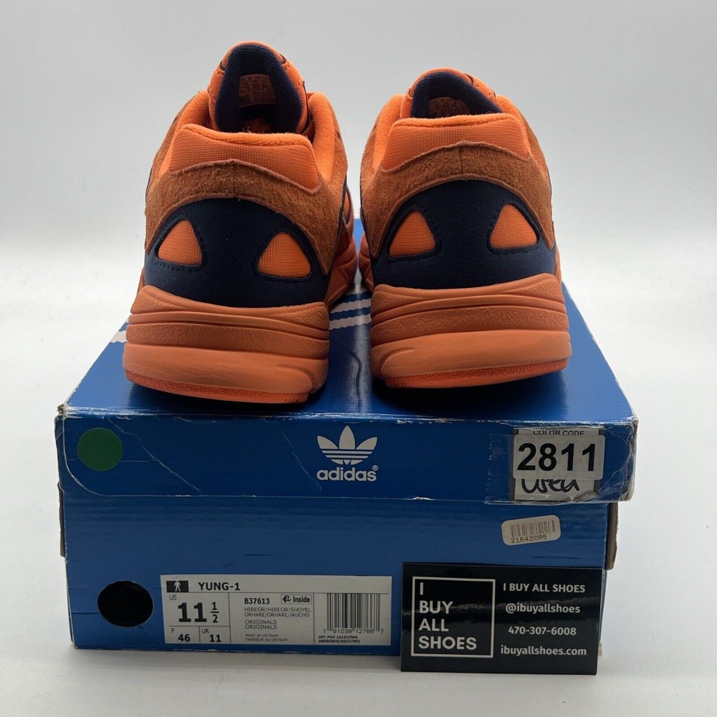 Size 11.5 - adidas Yung-1 Hi-Res Orange (B37613)