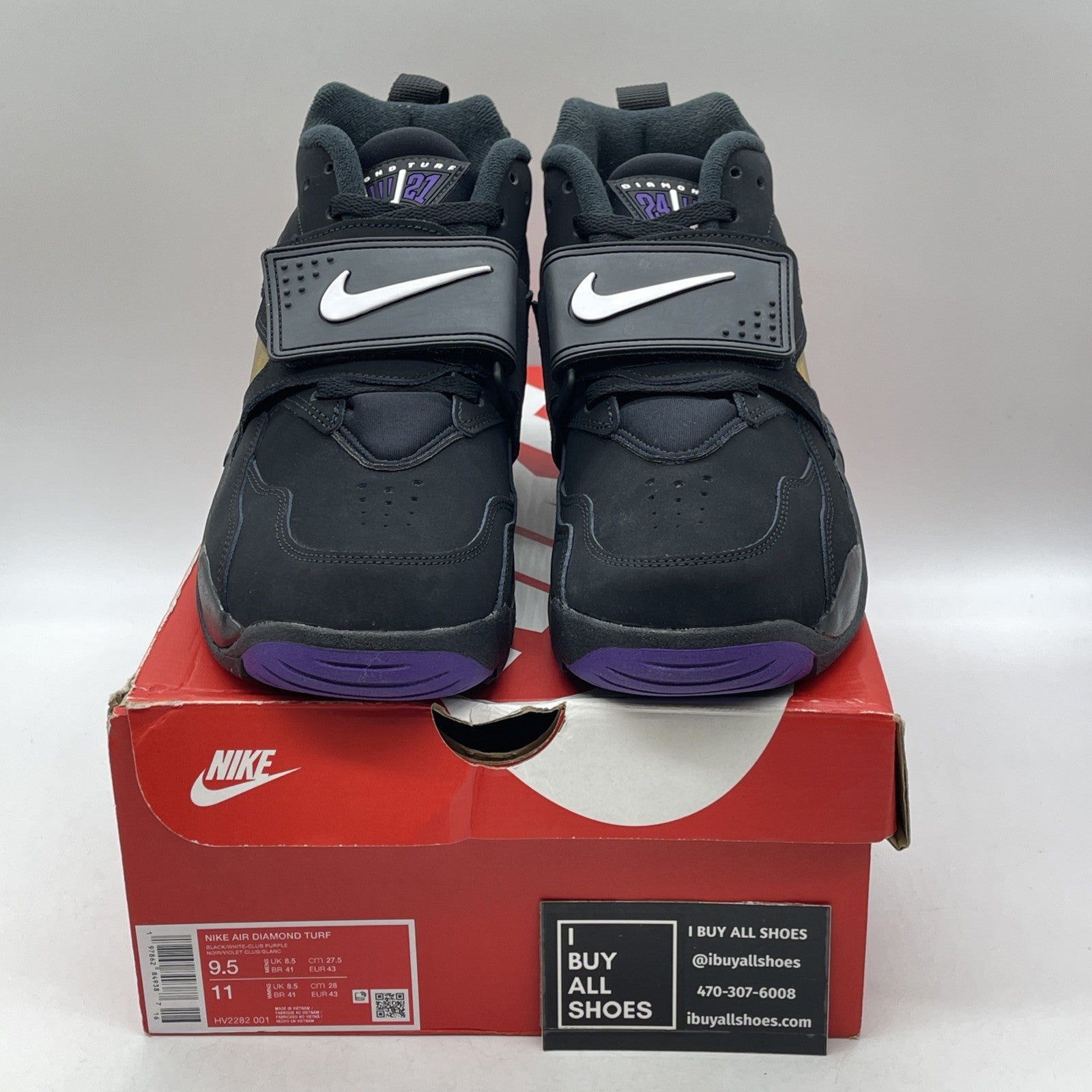 Size 9.5 - Nike Air Diamond Turf 2025 Ravens (HV2282-001)