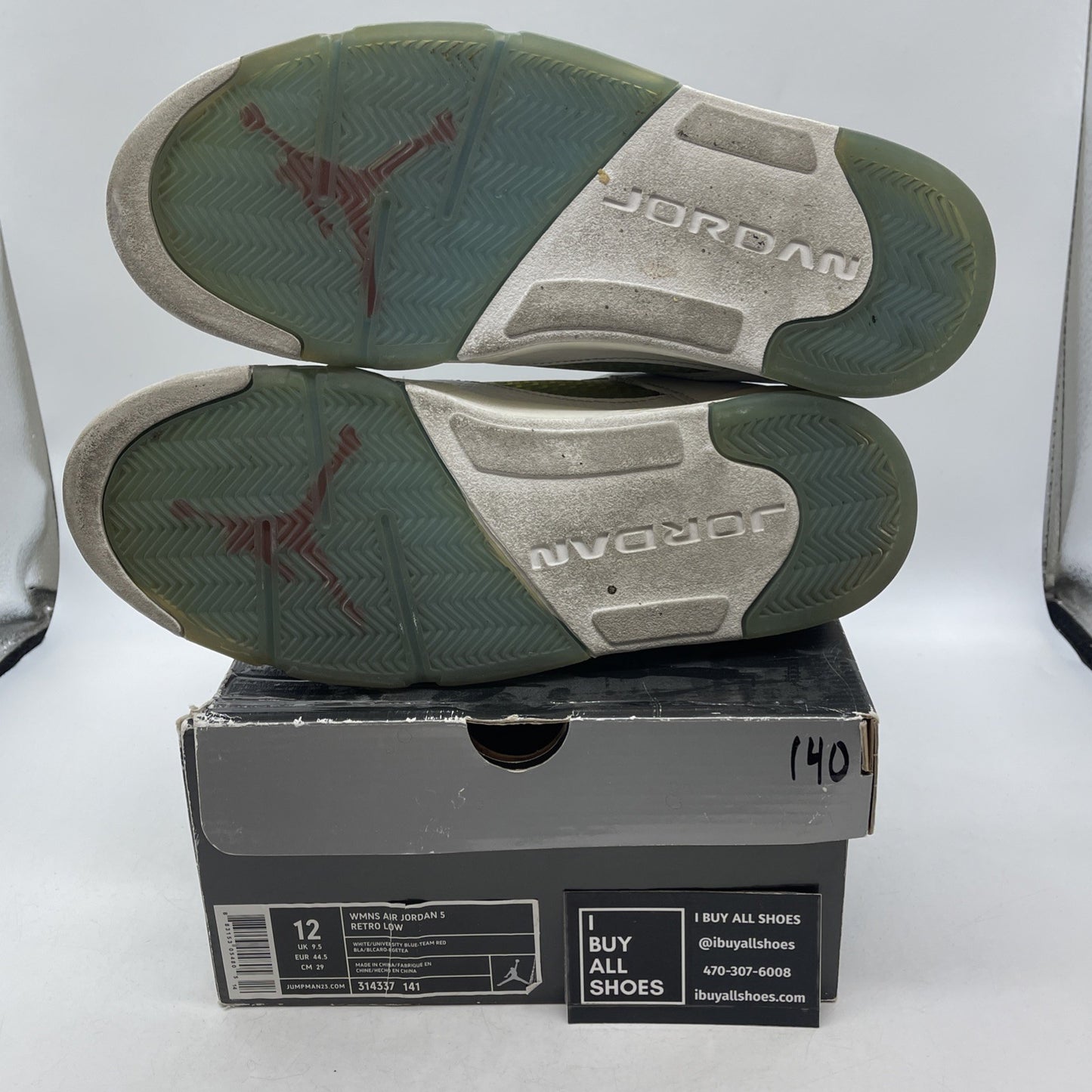 Size 12W - Air Jordan 5 Retro Low UNC (314337-141)