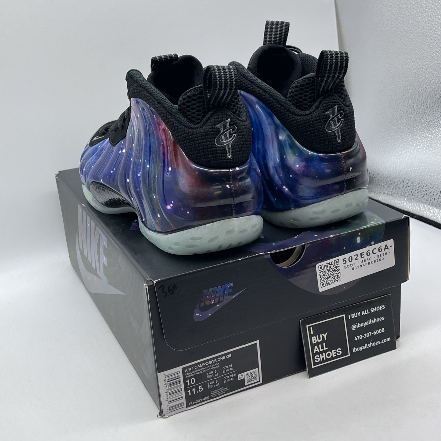 Size 10 - Nike Air Foamposite One 2025 Galaxy Black Purple Blue (FQ4303-400)