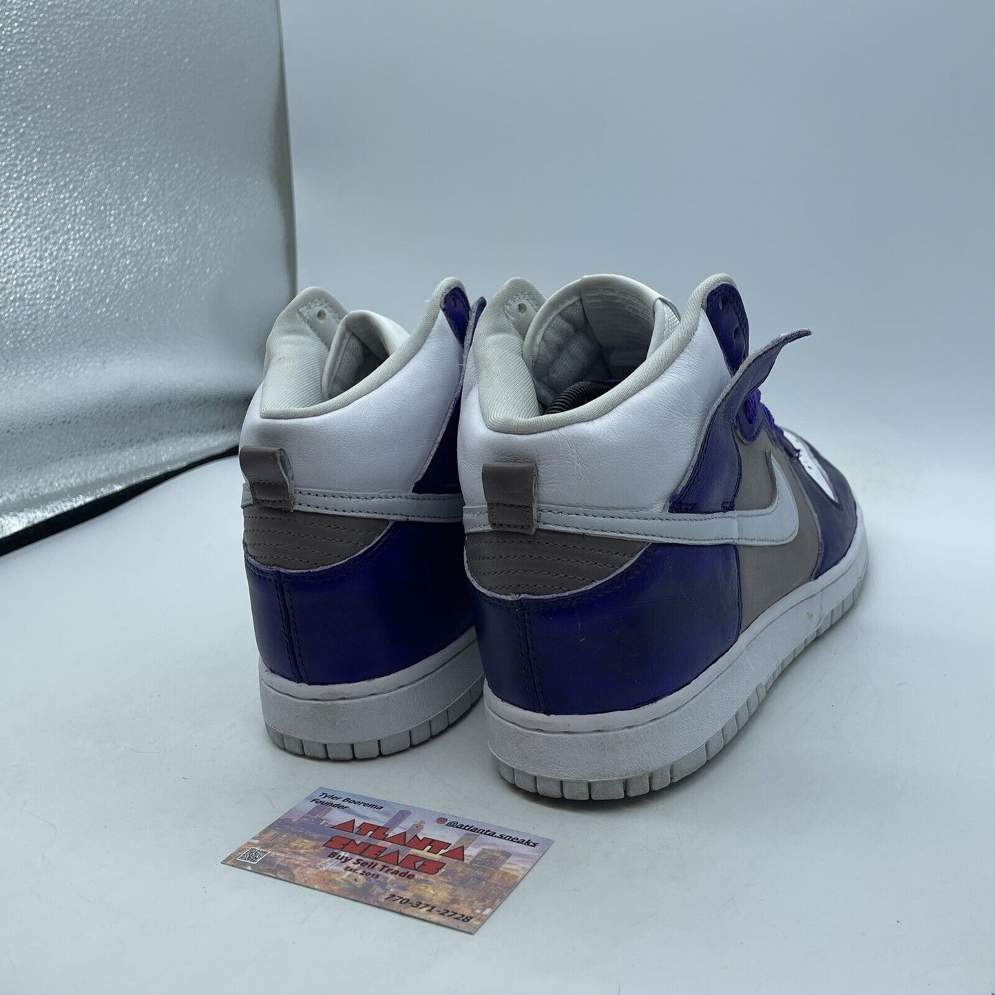 Size 9.5 - Nike Dunk High Blue Skate Shoes Top Perforated Purple (CZ8149-101)