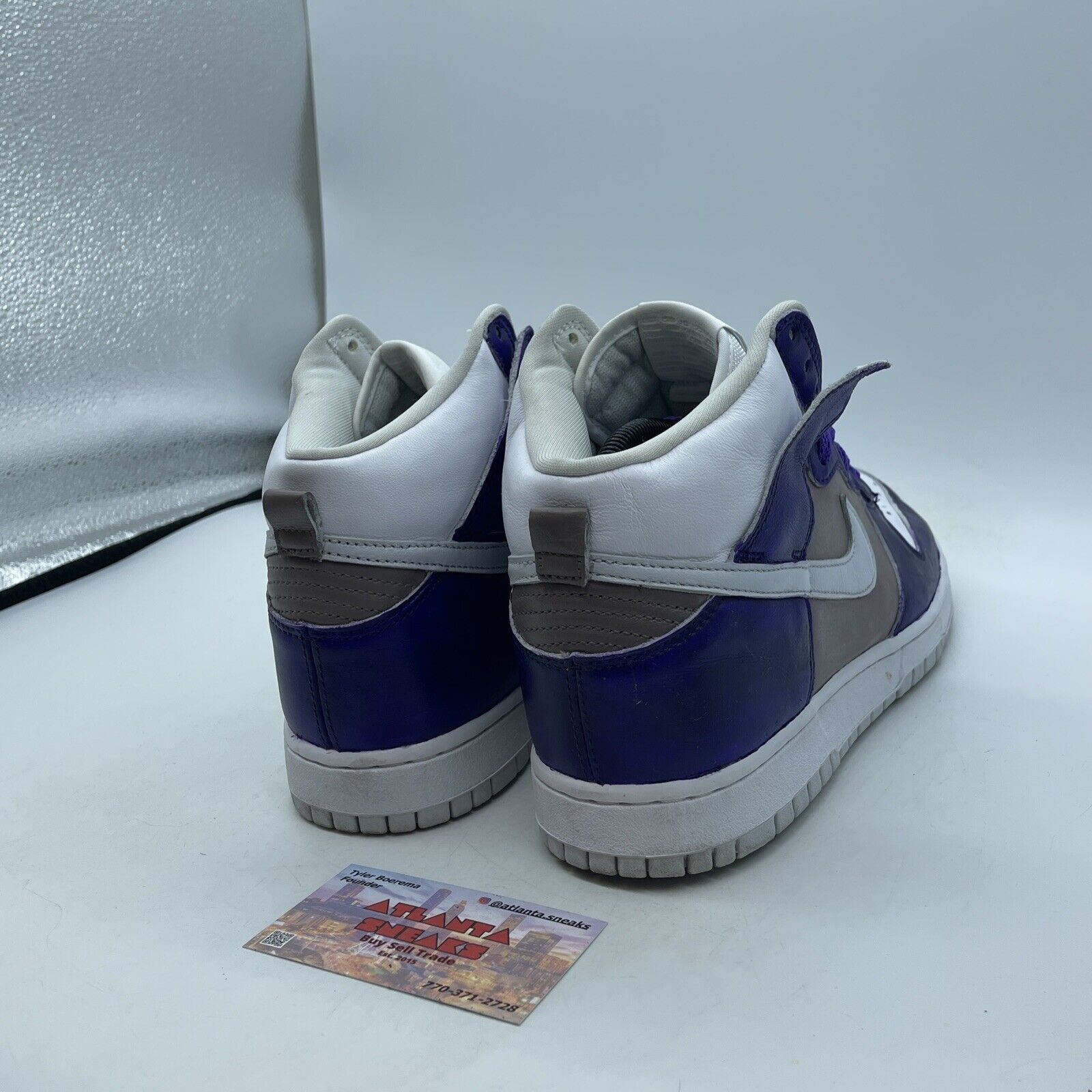 Size 9.5 - Nike Dunk High Blue Skate Shoes Top Perforated Purple (CZ8149-101)
