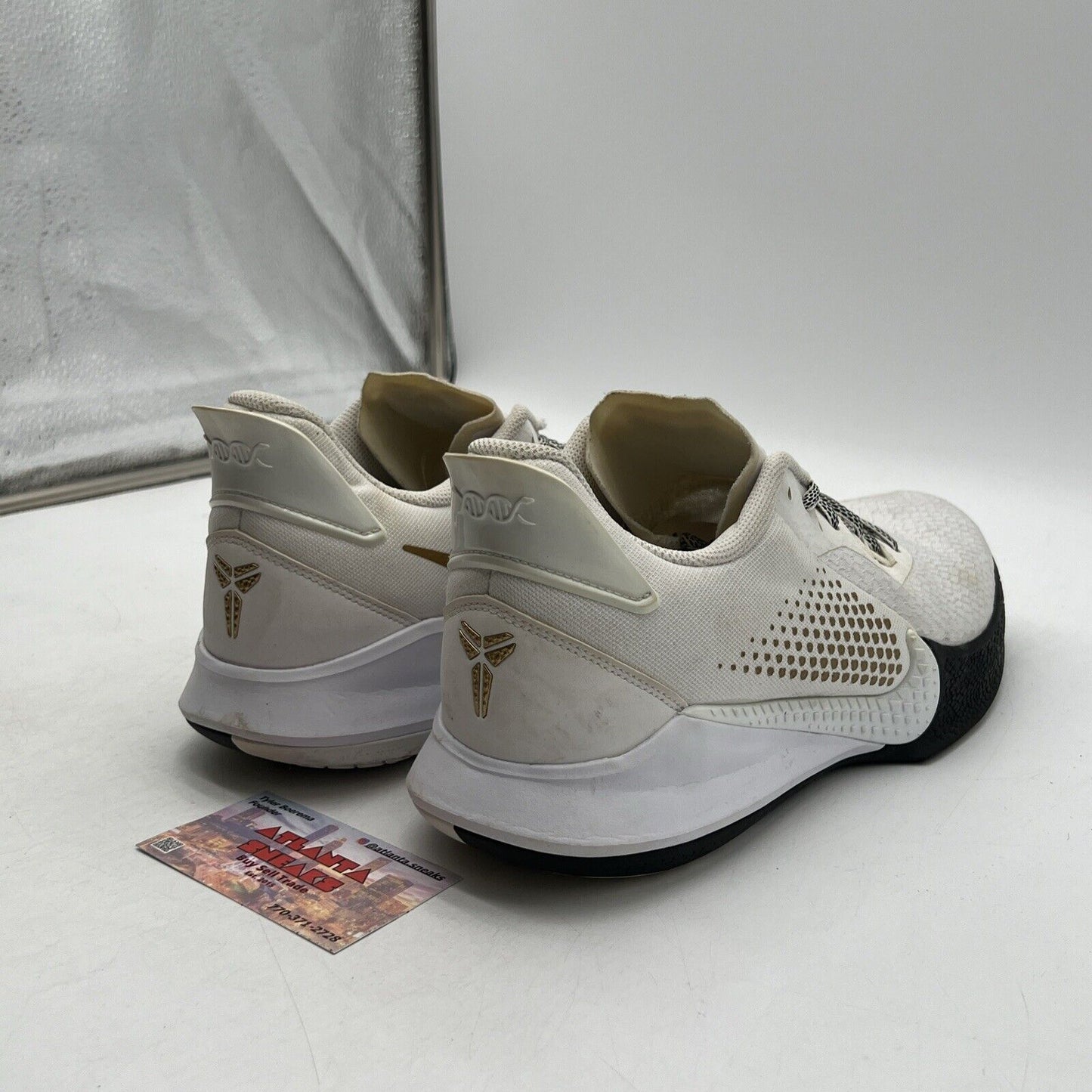 Size 12 - Nike Mamba Fury White Metallic Gold Black (CZ8770-100)