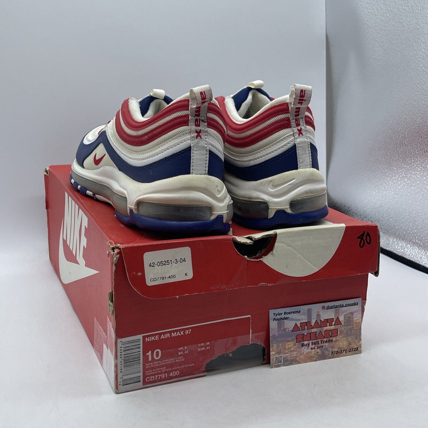 Size 10 - Nike Air Max 97 City Pride Dallas Away Suede Leather (CD7791-400)