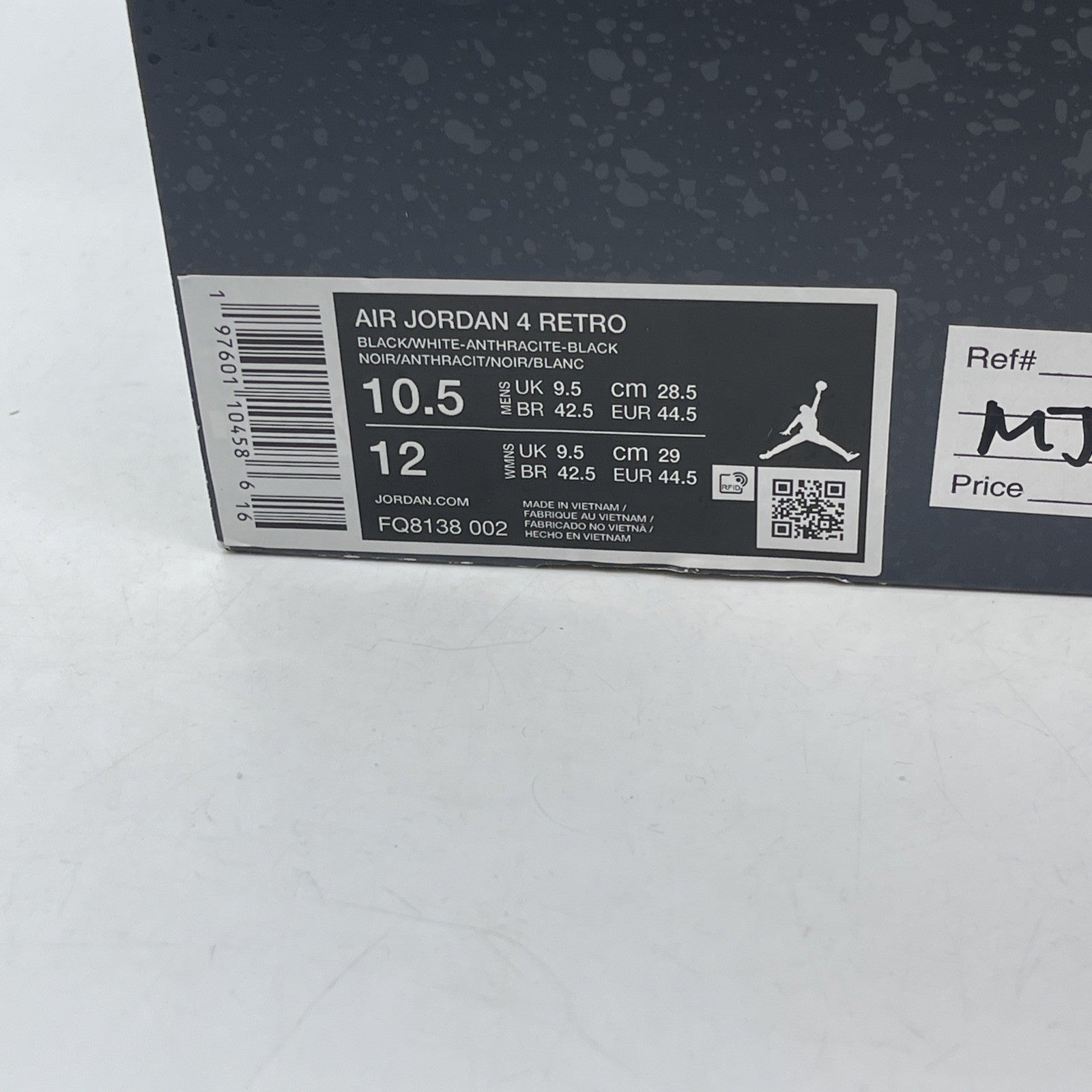 Size 10.5 - Air Jordan 4 Retro 2024 Fear Grey Black Suede (FQ8138-002)