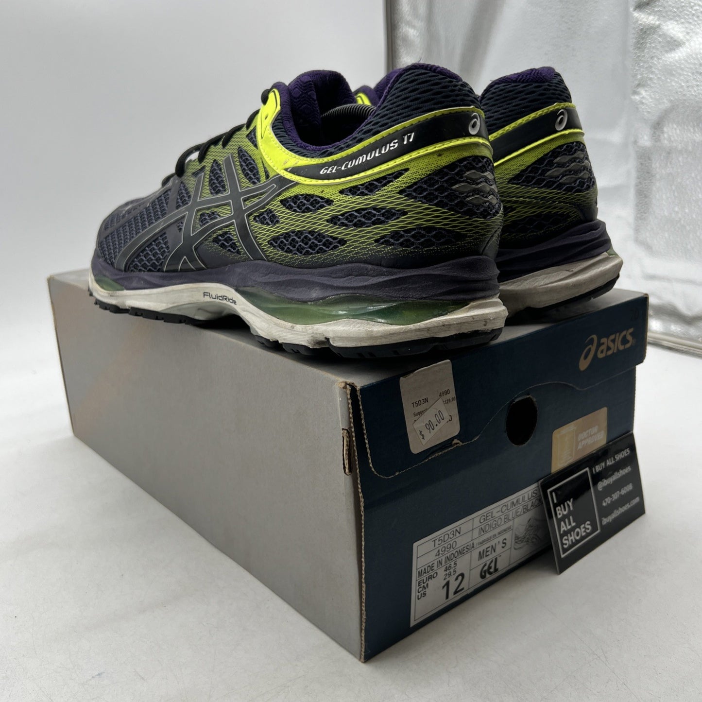 Size 12 - Asics Gel-Cumulus 17 Running Purple Athletic (T5D3N-4990)