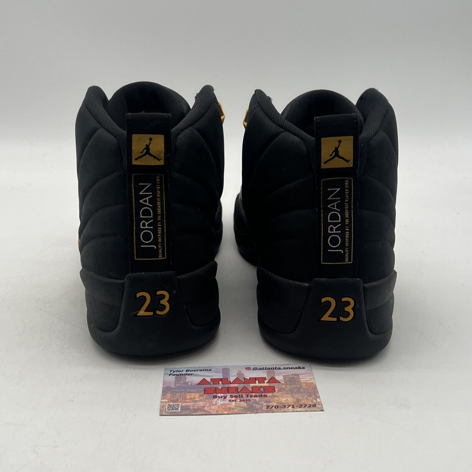 Size 11 - Jordan 12 Retro Mid Black Taxi Suede Leather Yellow (CT8013-071)