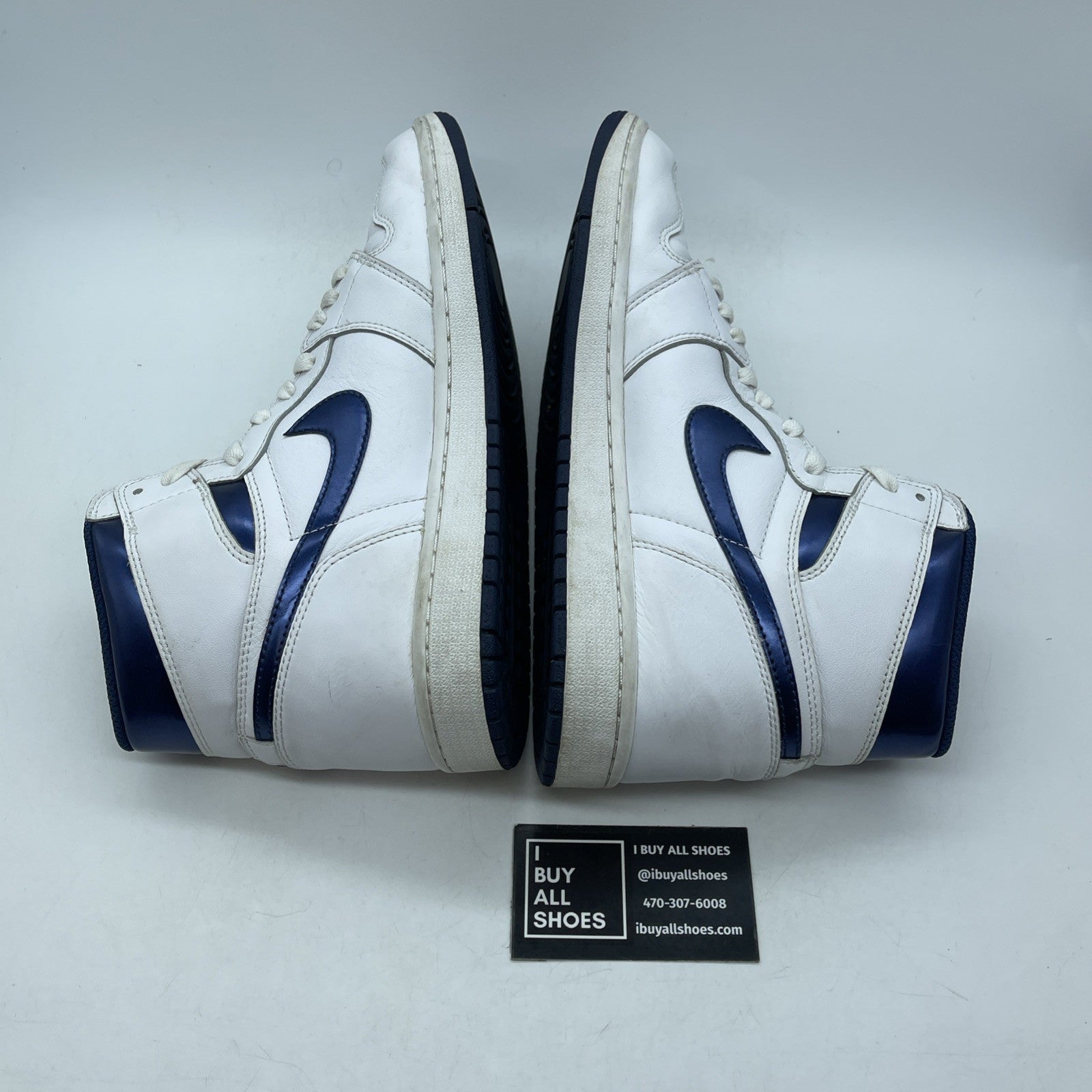 Size 10.5 - Air Jordan 1 Retro OG High Metallic Navy Blue (555088-106)