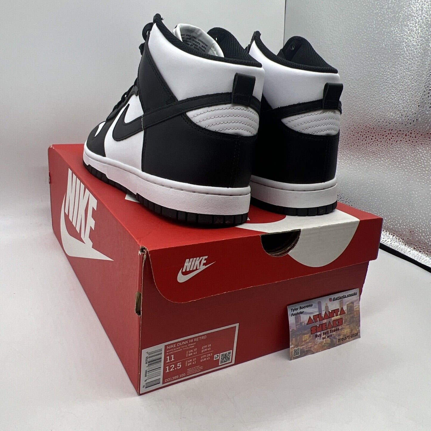 Size 11 - Nike Dunk High Black White Brand New Og All