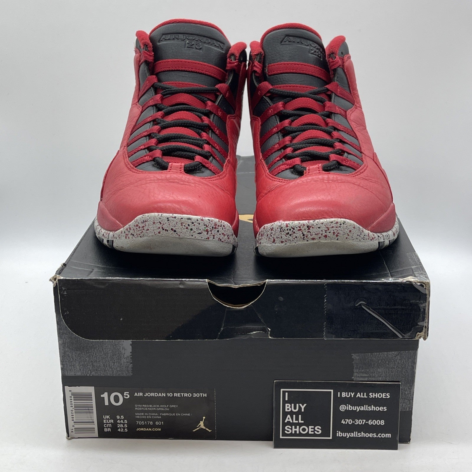 Size 10.5 - Air Jordan 10 Retro Bulls Over Broadway Red Black (705178-601)