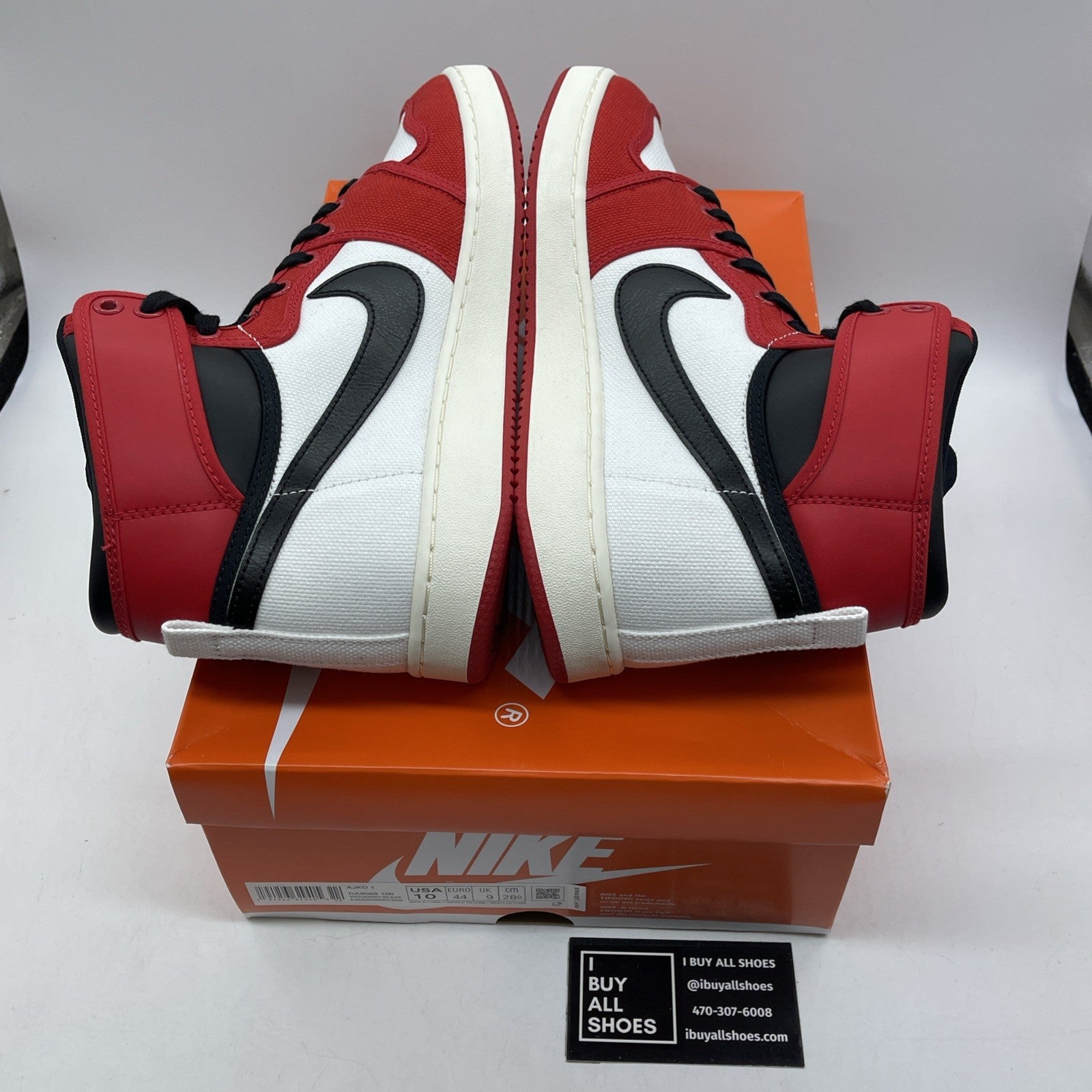 Size 10 - Air Jordan 1 AJ KO Chicago 2021 Red White Black Suede (DA9089-100)