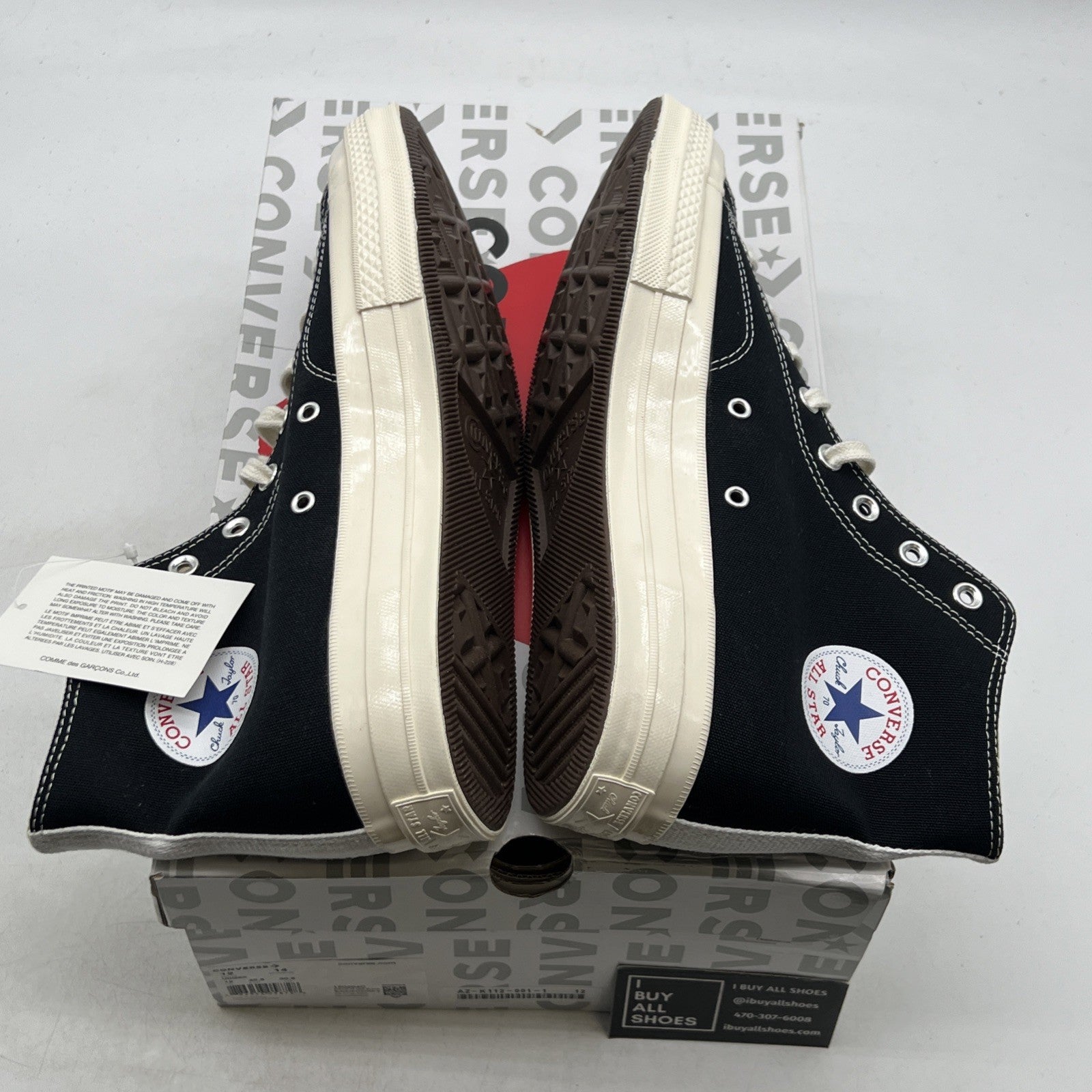 Size 12 - Converse Chuck Taylor All Star High x Comme des Garcons Play (150204C)