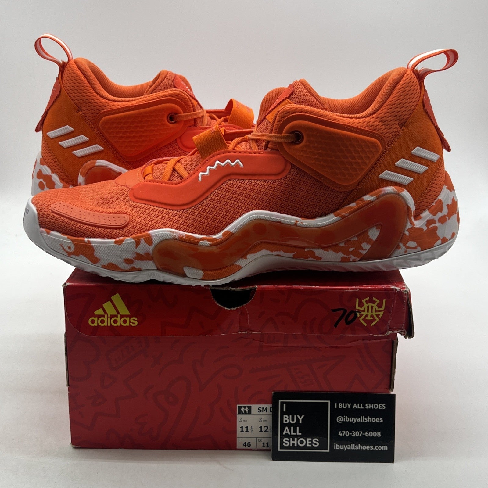 Size 11.5 - adidas D.O.N. Issue 3 Team Orange (GW7893)