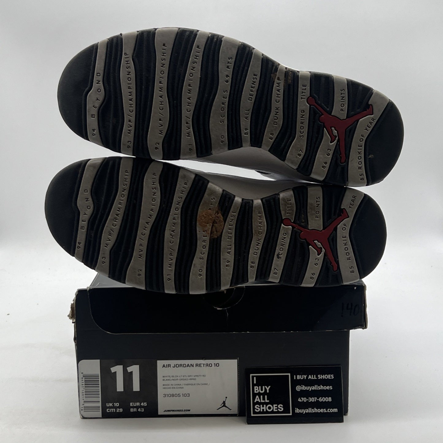 Size 11 - Air Jordan 10 Retro 2013 Steel (310805-103)