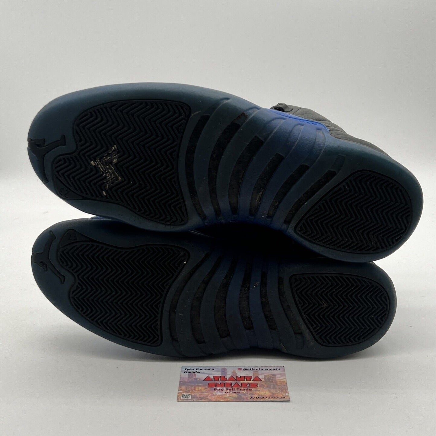 Size 12 - Air Jordan 12 Retro Game Royal Black Blue Leather (130690-014)