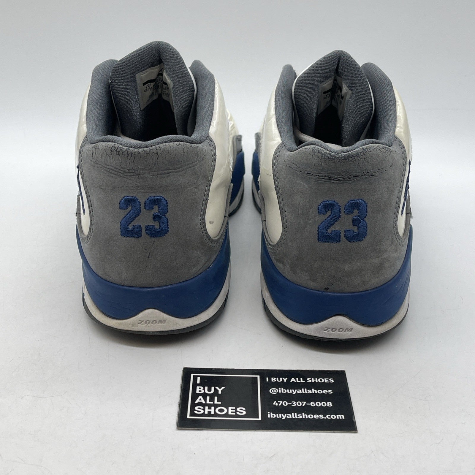 Size 11.5 - Nike Jordan Hallowed Ground White Gray Blue 2010  (384699-105)