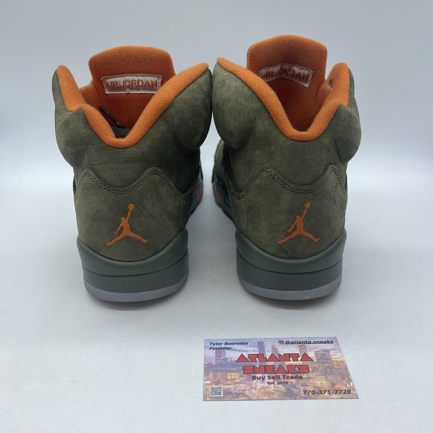 Size 10 - Air Jordan 5 Retro 2024 Olive Silver Orange Suede Leather (DD0587-308)