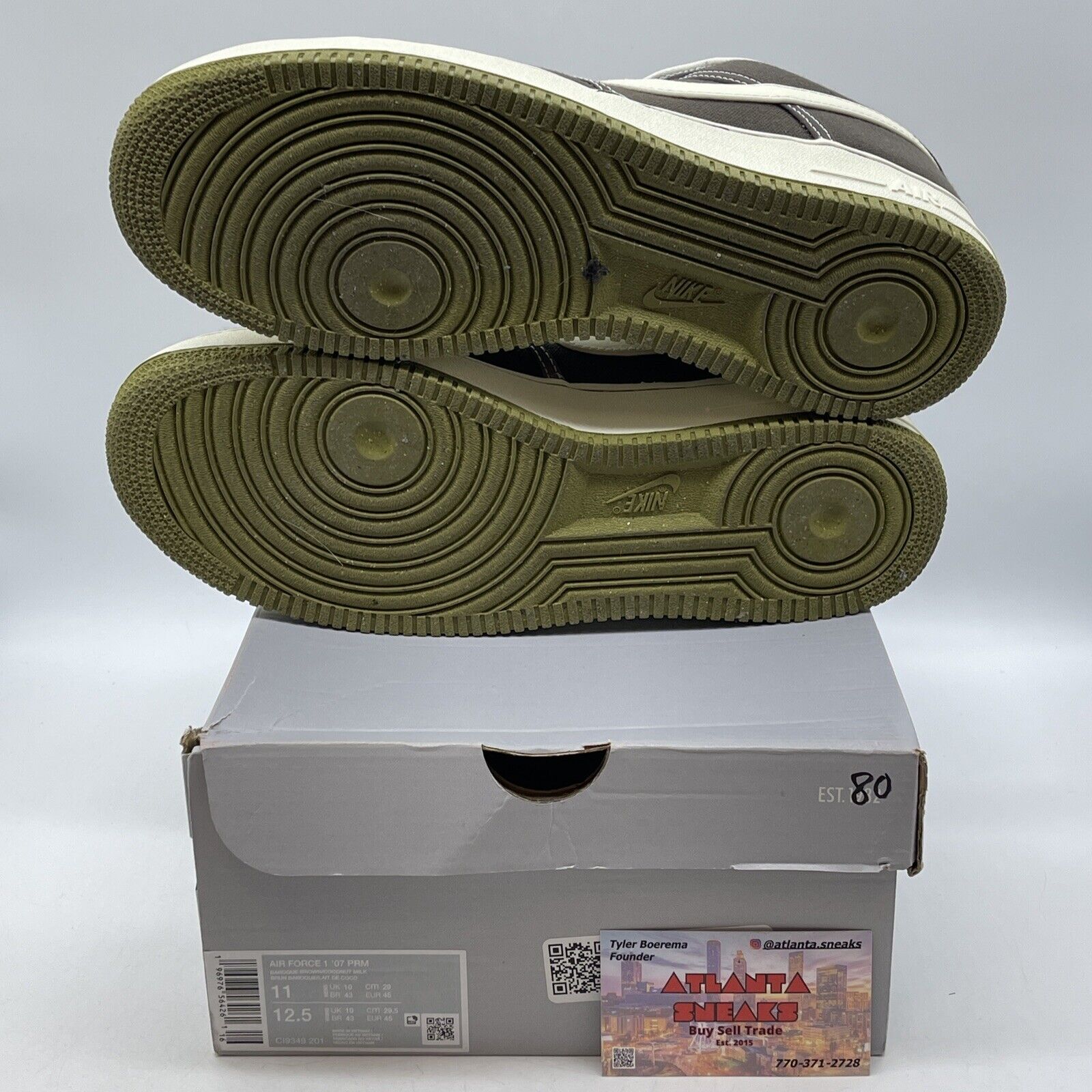 Size 11 - Nike Air Force 1 '07 Premium Low Baroque Brown white (CI9349-201)