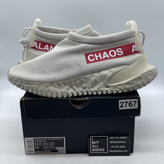 Size 11.5 - Nike Undercover x Moc Flow SP Light Bone White Red Suede (DV5593-001