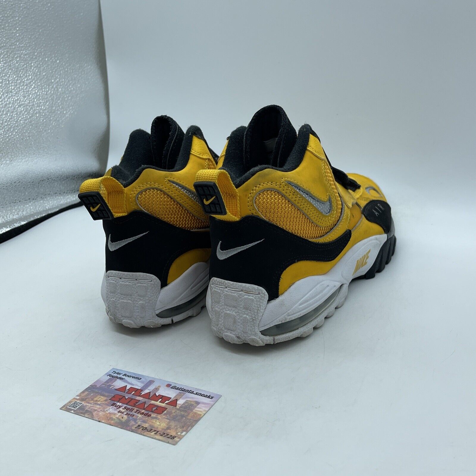 Size 8 - Nike Air Max Speed Turf Steelers Yellow. Black Suede (BV1165-700)