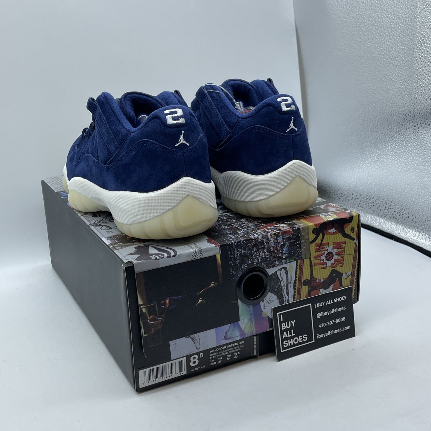 Size 8.5 - Air Jordan 11 Retro Low RE2PECT Blue Suede (AV2187-441)