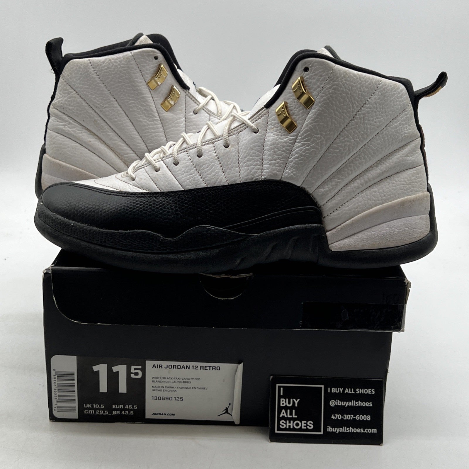 Size 11.5 - Air Jordan 12 Retro taxi release 2013 (130690-125)