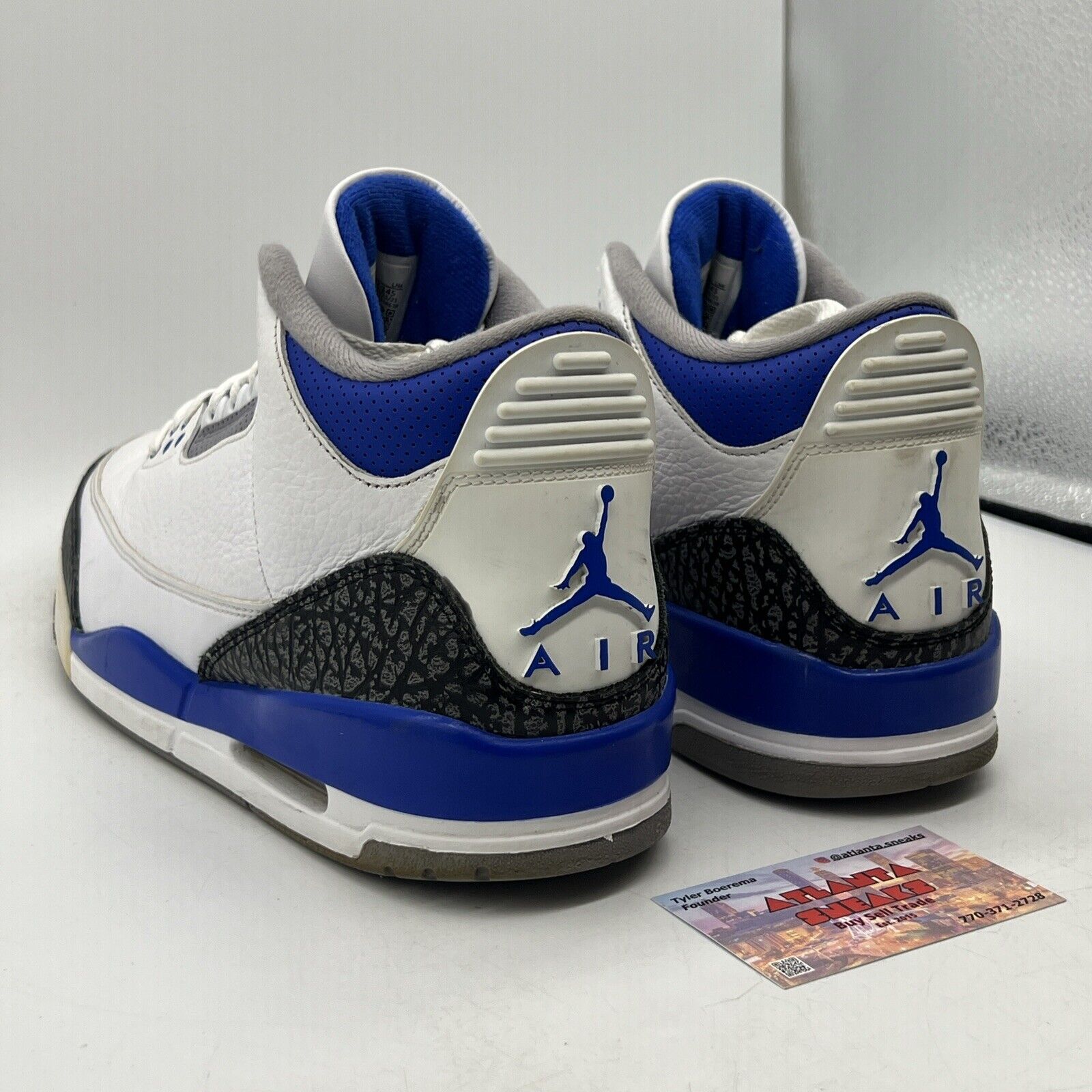 Size 12 - Jordan 3 Retro Mid Racer Blue Black White Leather (CT8532-145)