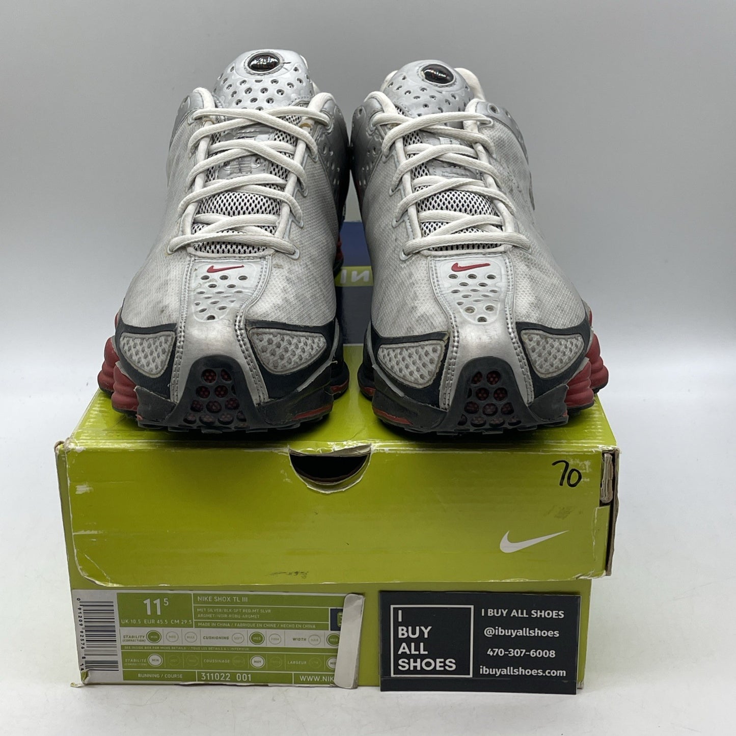 Size 11.5 - Nike Shox TL3 (2005) Original Retro TL Trainers (31102-001)