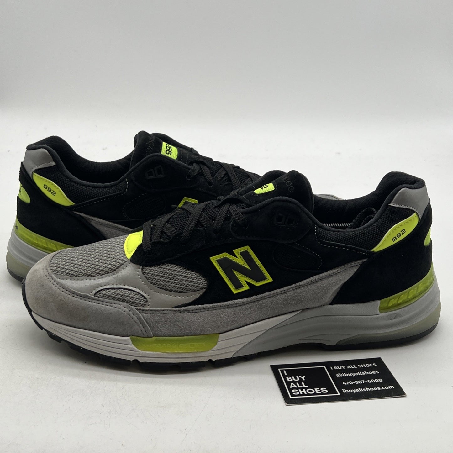 Size 14 - New Balance 992 Made in USA Grey Volt (M992TQ)