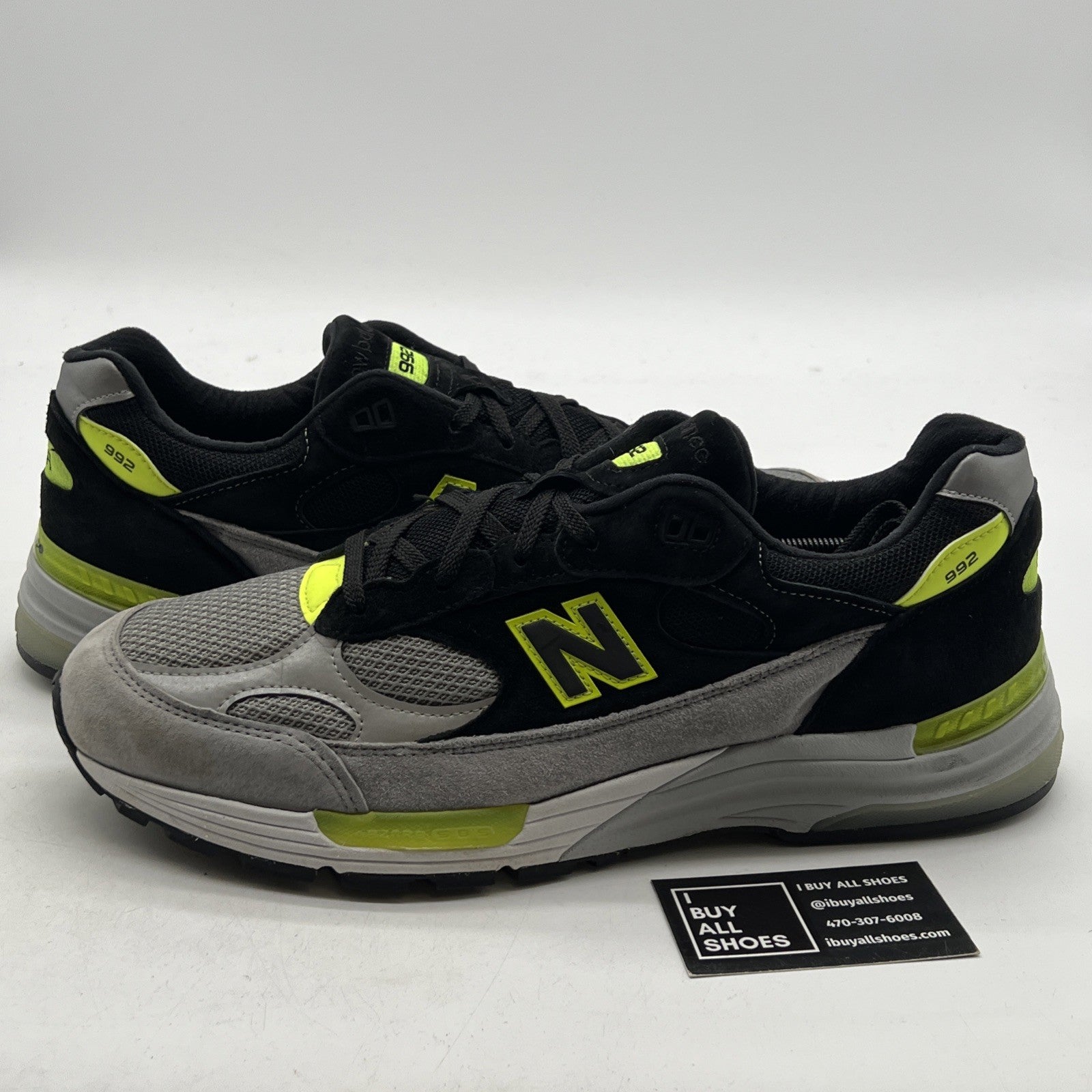 Size 14 - New Balance 992 Made in USA Grey Volt (M992TQ)