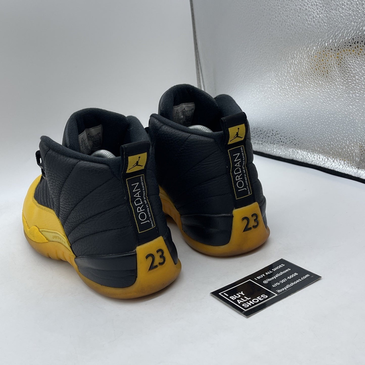 Size 8.5 - Jordan 12 Retro University Gold Yellow Black Leather (130690-070)