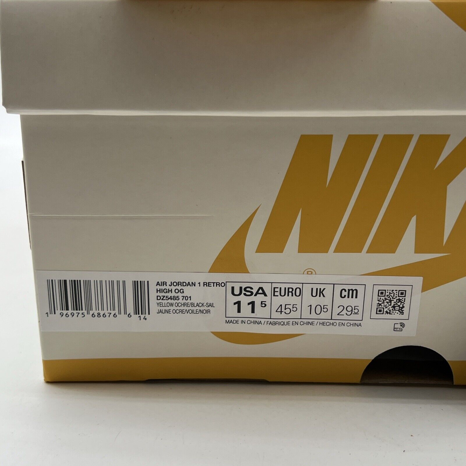 Size 11.5 - Air Jordan 1 Retro OG High Yellow Ochre (DZ5485-701)