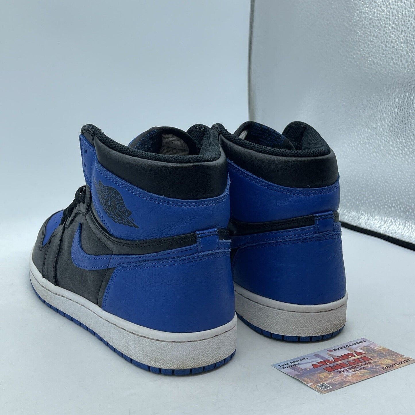 Size 8.5 - Jordan 1 Retro OG High Royal Black Blue Leather (555088-007)