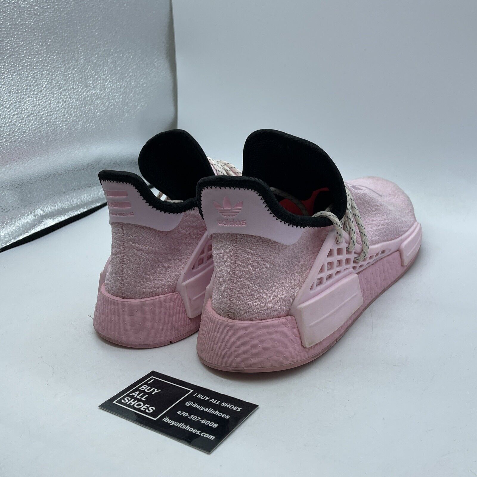 Size 12 - adidas Pharrell x NMD Human Race Pink Suede Rubber (GY0088)