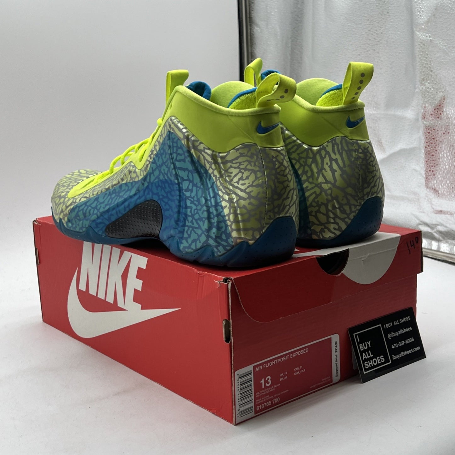 Size 13 - Nike Air Flightposite Exposed Volt (616765-700)