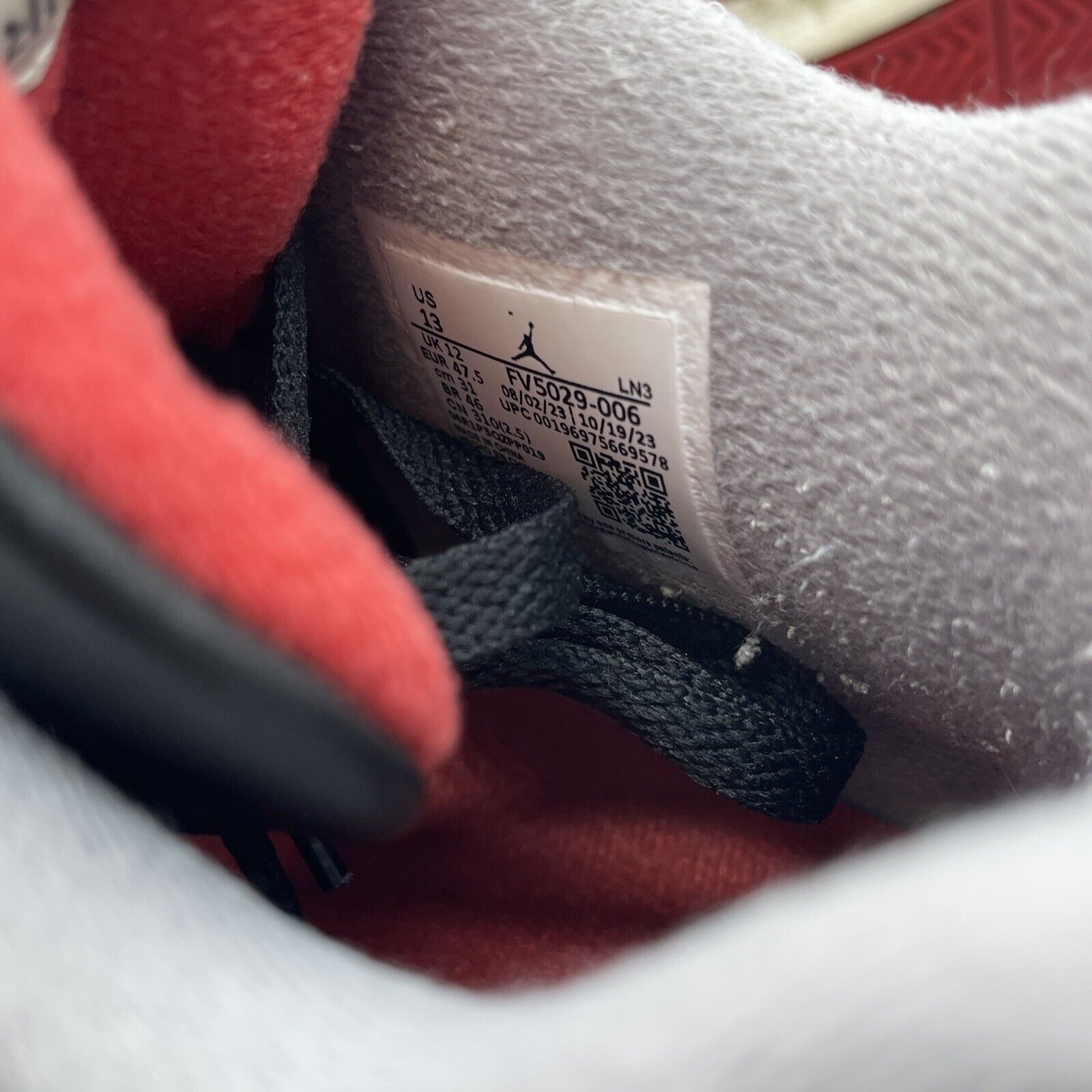 Size 13 - Air Jordan 4 Retro Bred Reimagined Black Red Black Grey (FV5029-006)