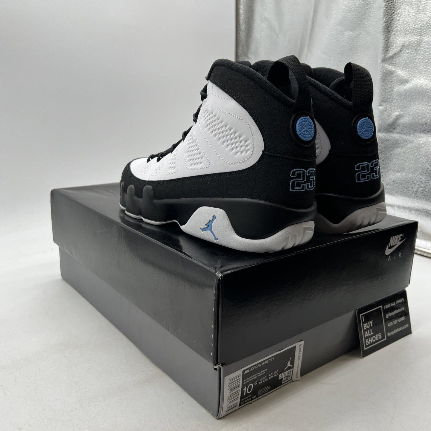 Size 10.5 - Air Jordan 9 Retro University Blue 2020 (CT8019-140)