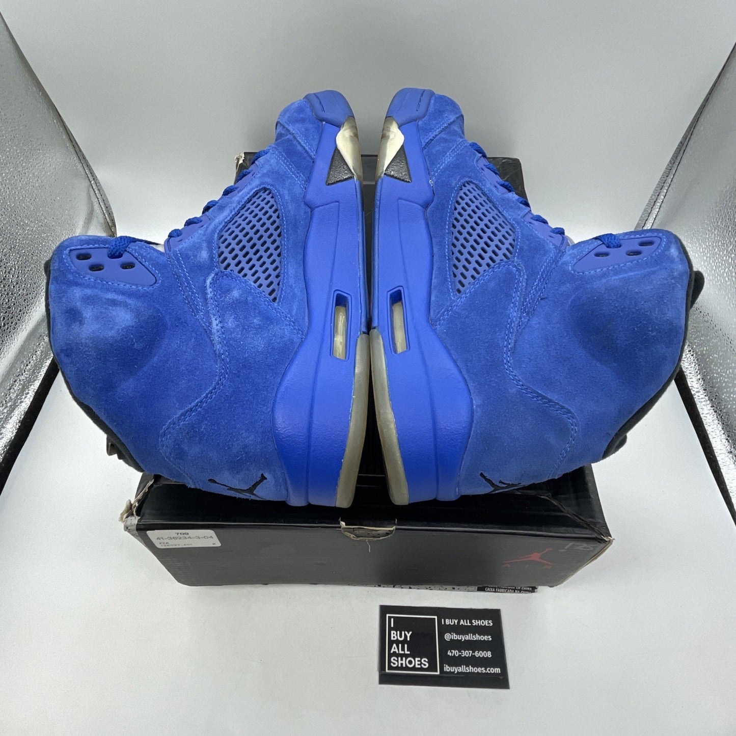 Size 11.5 - Air Jordan 5 Retro Blue Suede (136027-401)