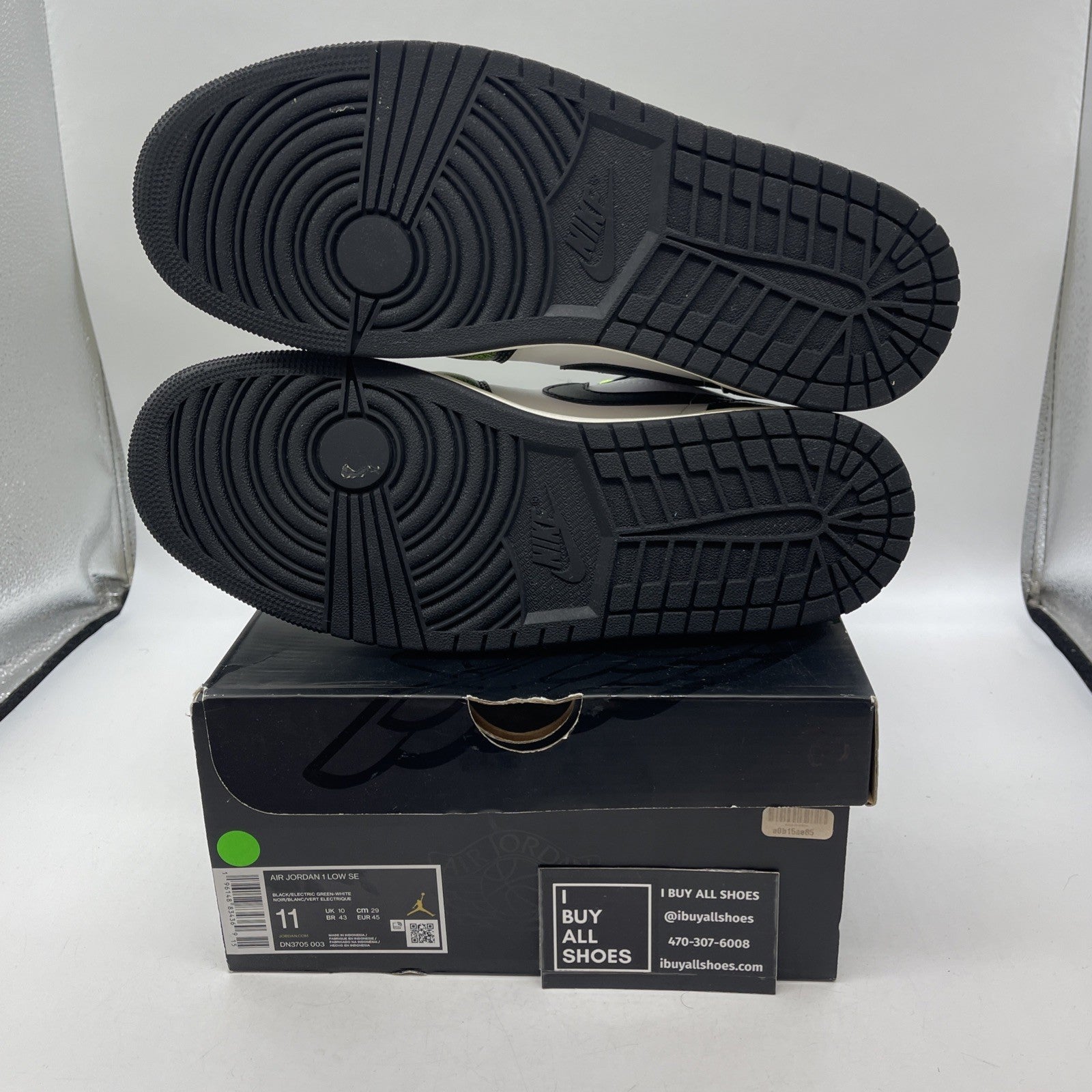 Size 11 - Air Jordan 1 SE Low Wear-Away Electric Green (DN3705-003)