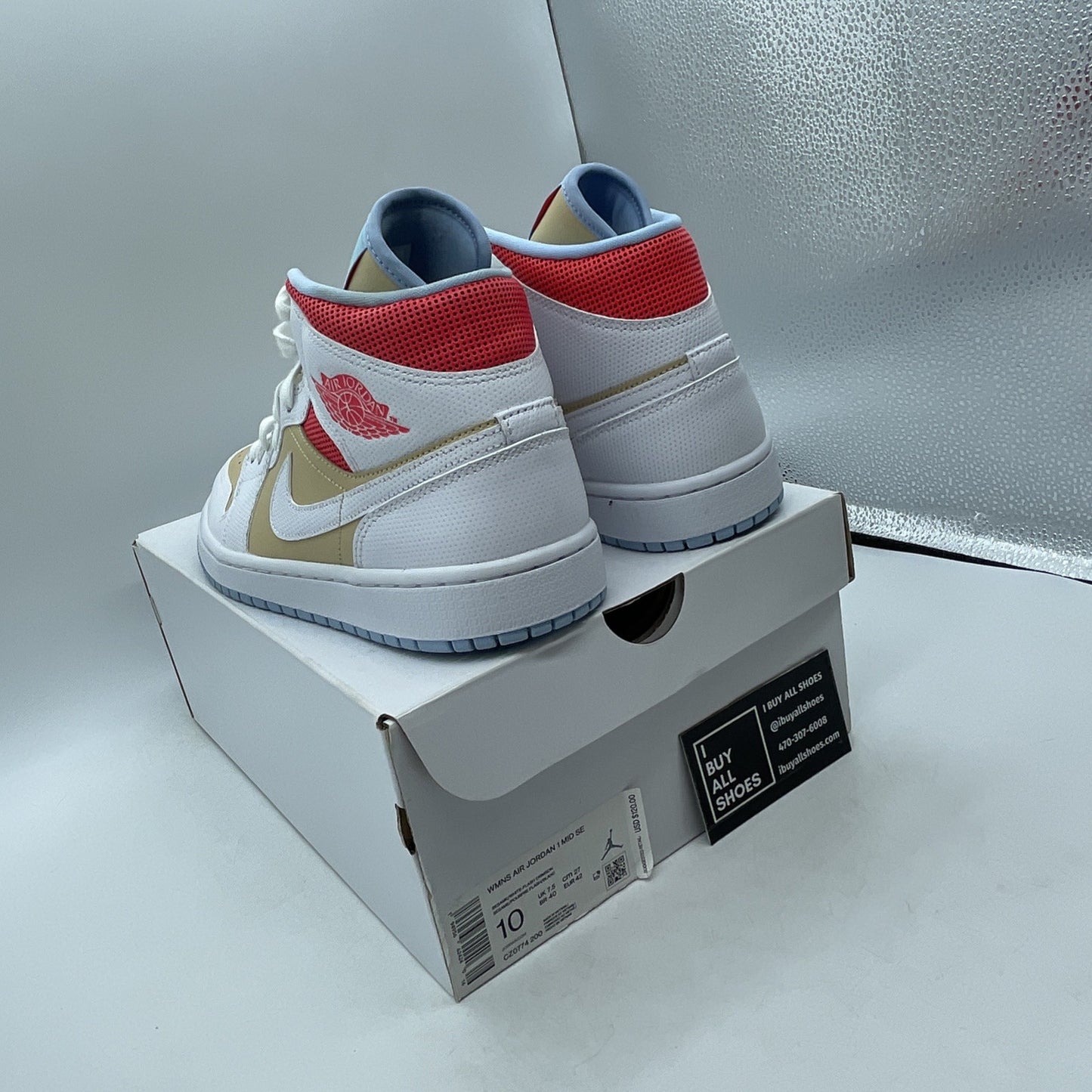 Size 10W - Air Jordan 1 SE Mid Sesame (CZ0774-200)