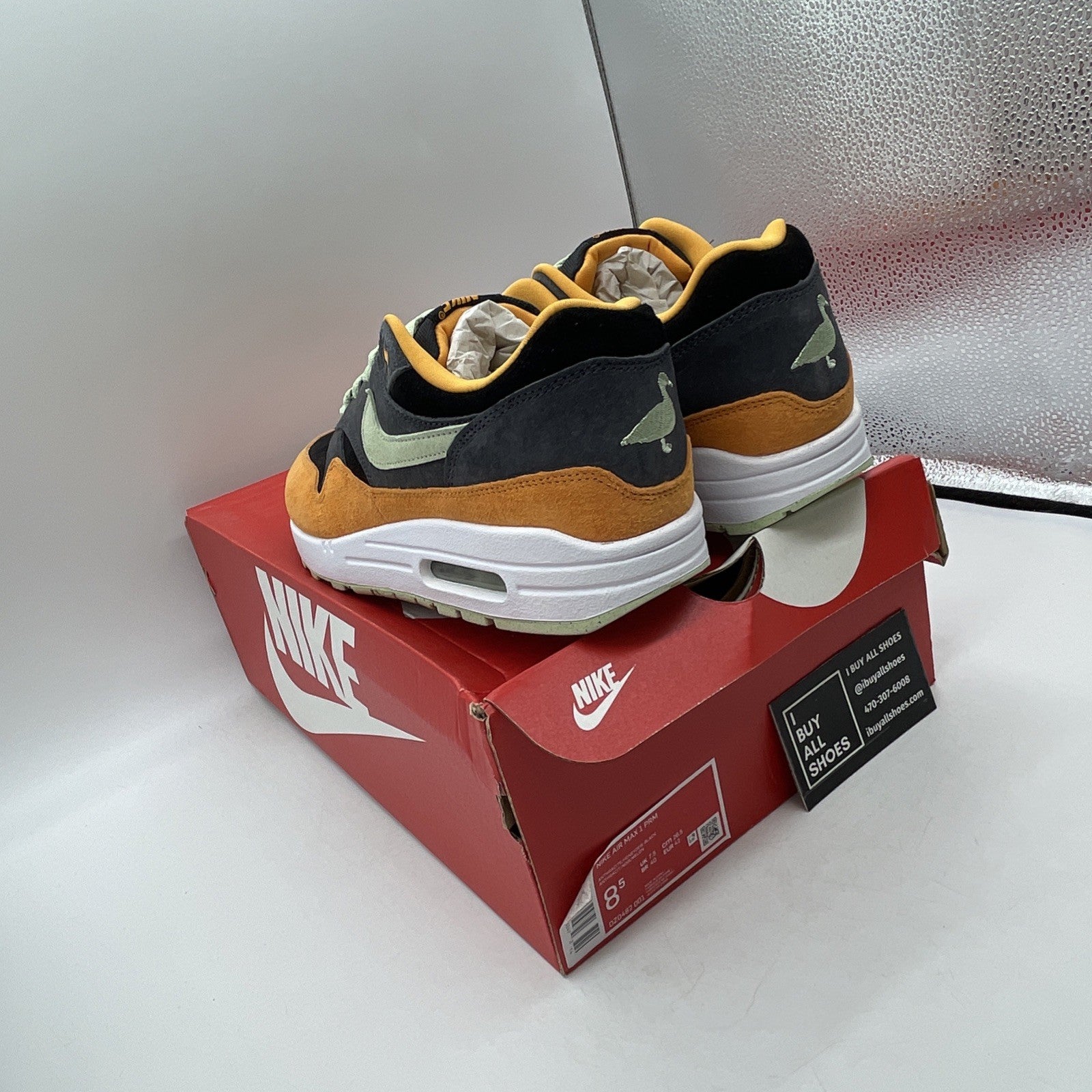 Size 8.5 - Nike Air Max 1 Premium Ugly Duckling Honeydew Suede (DZ0482-001)