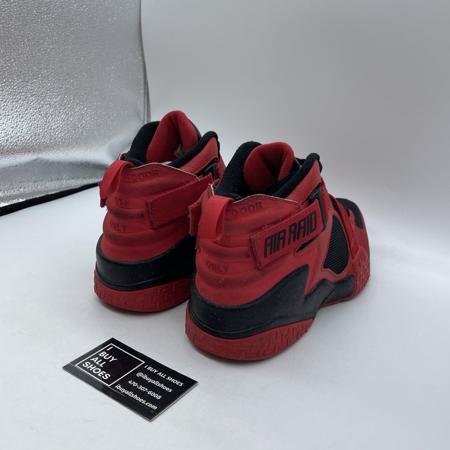 Size 9.5 - Nike Air Raid University Red Black Suede (642330-600)