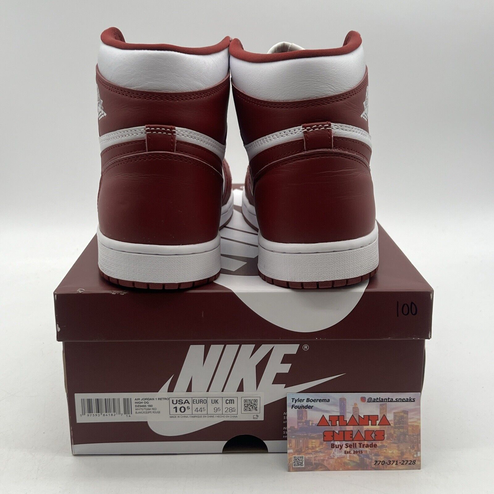 Size 10.5 - Air Jordan 1 Retro OG High Artisanal Red White Leather (DZ5485-160)