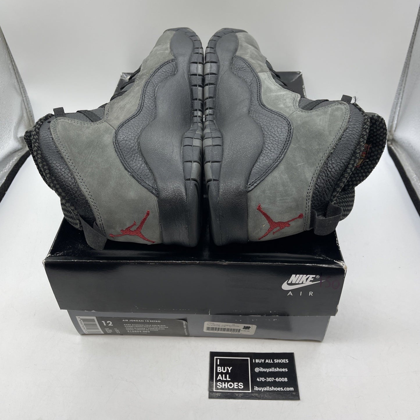 Size 12 - Air Jordan 10 Retro 2018 Shadow Grey Black Suede Leather (310805-002)