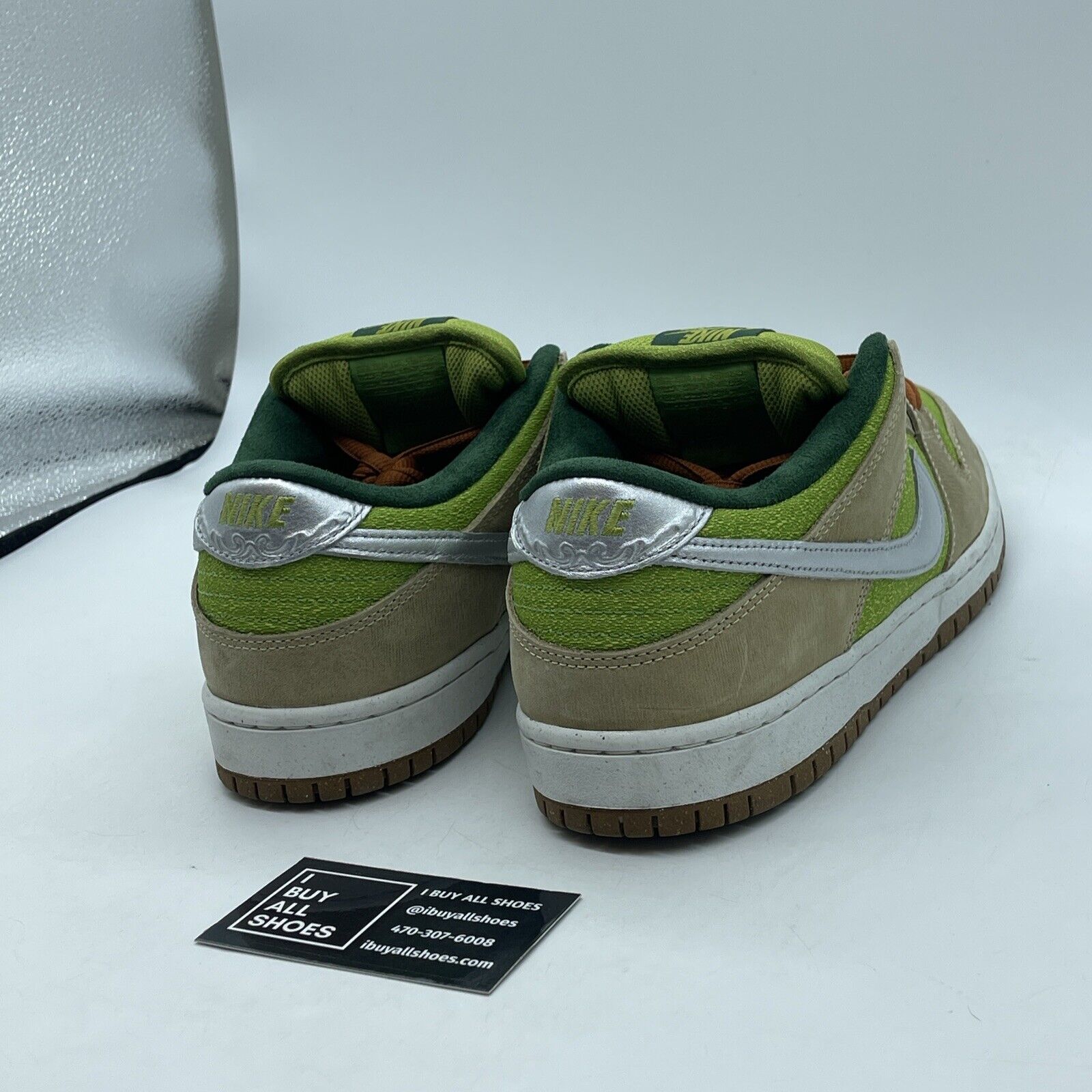Size 11 - Nike Dunk Pro SB Low Escargot Green Brown Silver Suede (FQ7585-200)