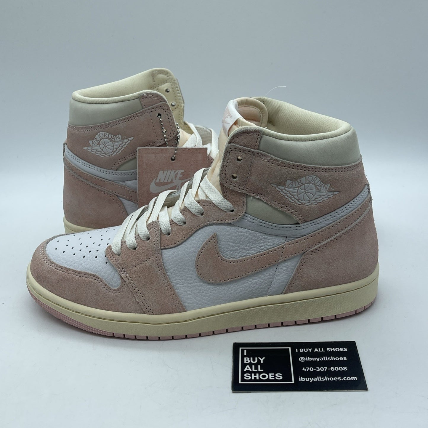 Size 10.5W - Air Jordan 1 Retro OG High Washed Pink Suede Leather (FD2596-600)