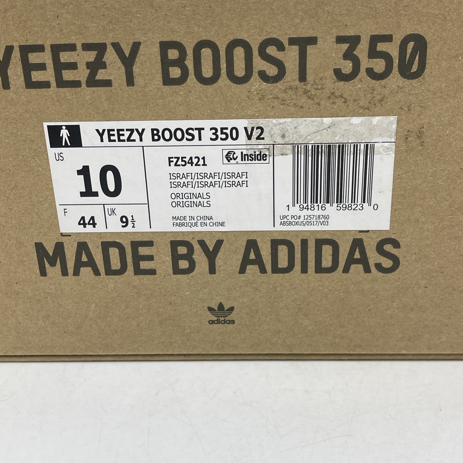 Size 10 - adidas Yeezy Boost 350 V2 Low Israfil Blue Grey Suede (FZ5421)