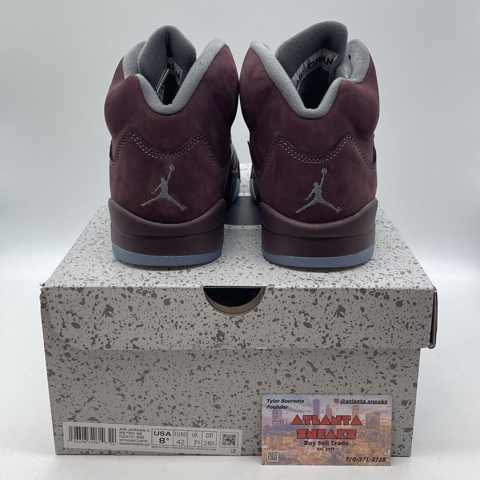 Size 8.5 - Air Jordan 5 Retro SE 2023 Burgundy Silver Suede (DZ4131-600)